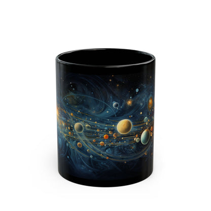 Galaxy In Motion, 11oz Black Mug