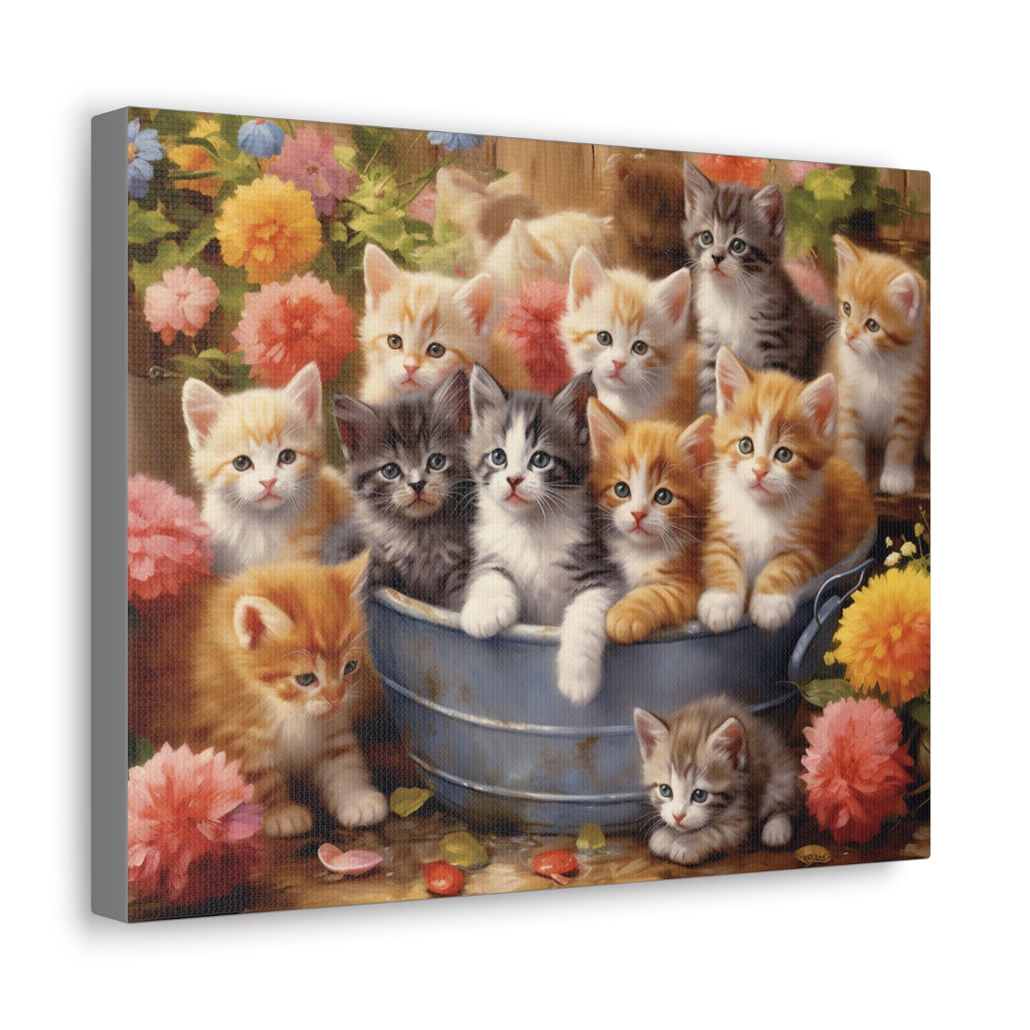 Canvas Gallery Wraps  Wall Art Kittens Cats Custom Design Art Abstract Home Decoration Animals