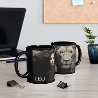 Leo Mug, Zodiac Mug, Lion Mug, Zodiac Sign Mug, Artistic Leo Mug, Horoscope Mug, Leo Strong Mug, Space Mug, Celestial Mug