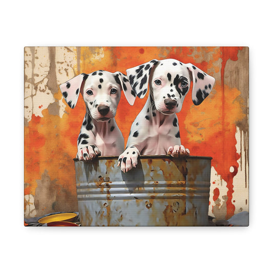 Canvas Abstract Art Wall Art Home decoration Custom Design Dalmatians Puppies Dog Lovers