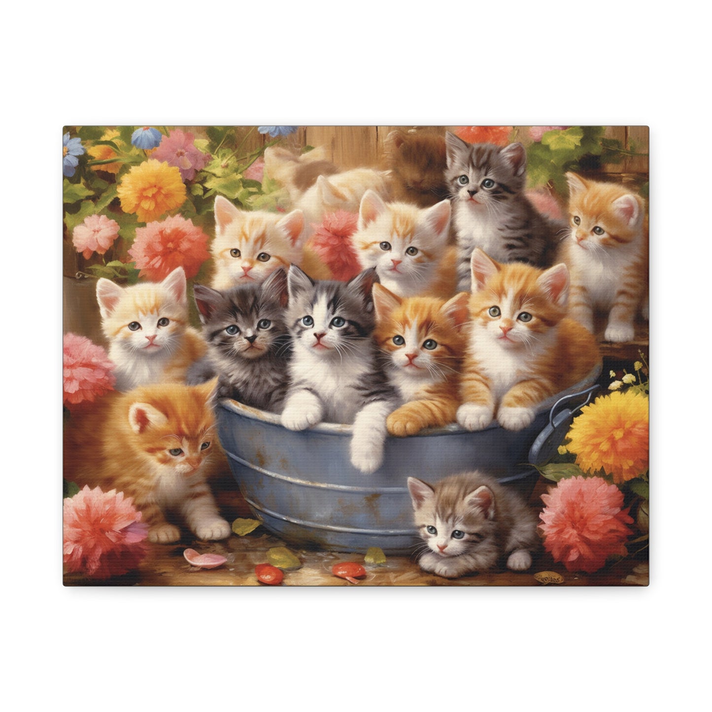 Canvas Gallery Wraps  Wall Art Kittens Cats Custom Design Art Abstract Home Decoration Animals