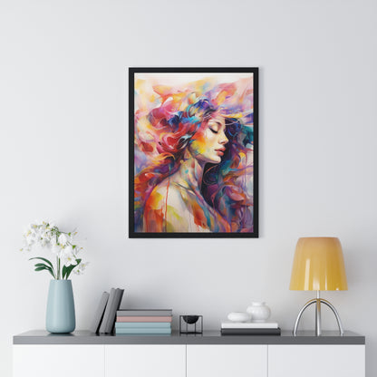 Premium, Framed, Vertical, Artwork, Poster, Femininity, Ethereal, Elegance, Divine, Unique, Custom, Abstract, Beauty, Women, Strength, Art