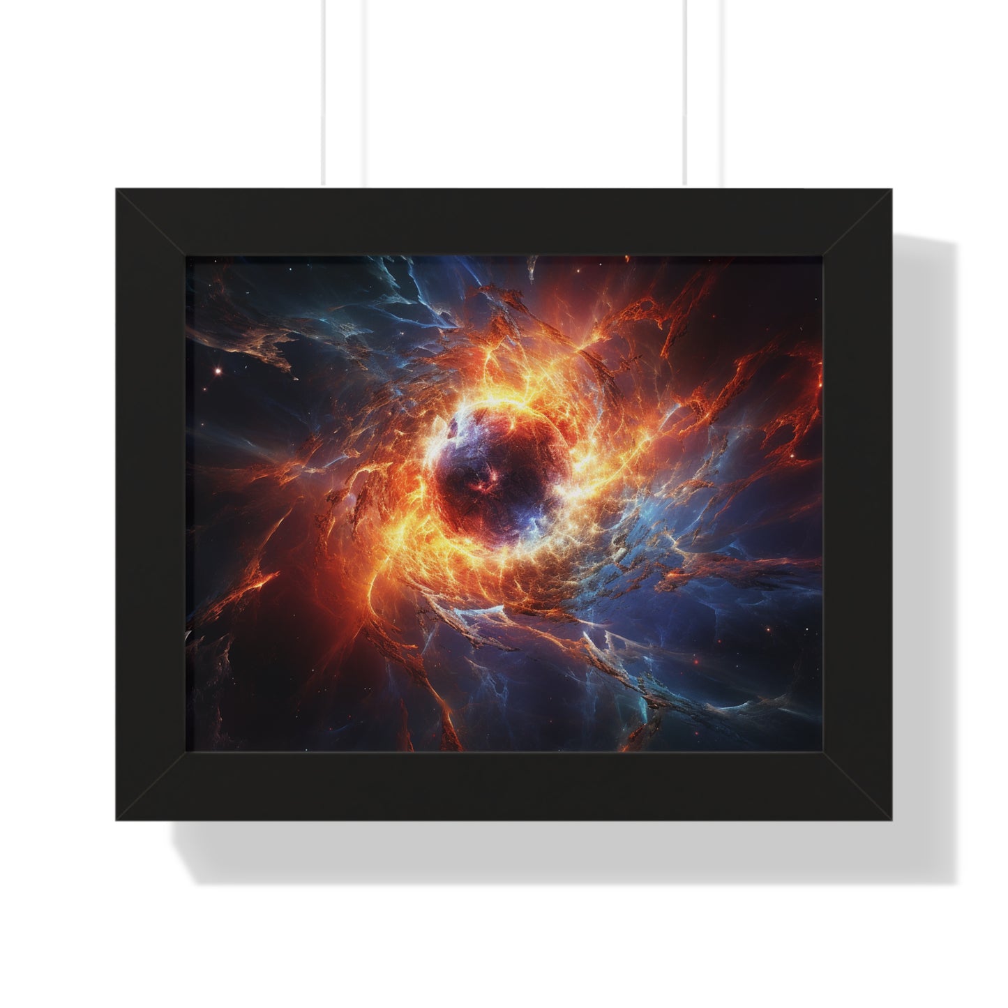 Framed Horizontal Poster, Space, Abstract, Artwork, Wall Art, Custom Made, Unique, Supernova