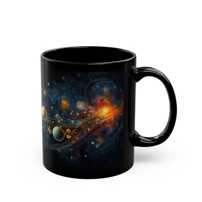 Galaxy In Motion, 11oz Black Mug