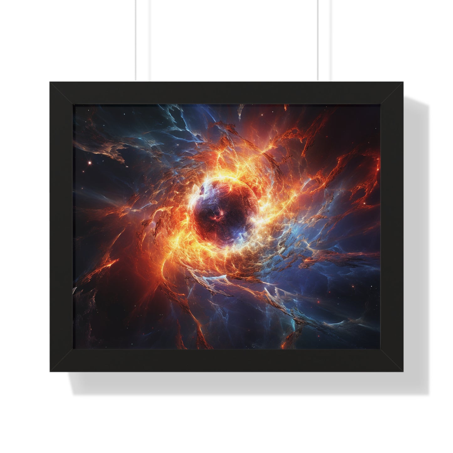 Framed Horizontal Poster, Space, Abstract, Artwork, Wall Art, Custom Made, Unique, Supernova