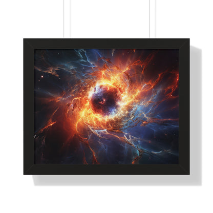 Framed Horizontal Poster, Space, Abstract, Artwork, Wall Art, Custom Made, Unique, Supernova