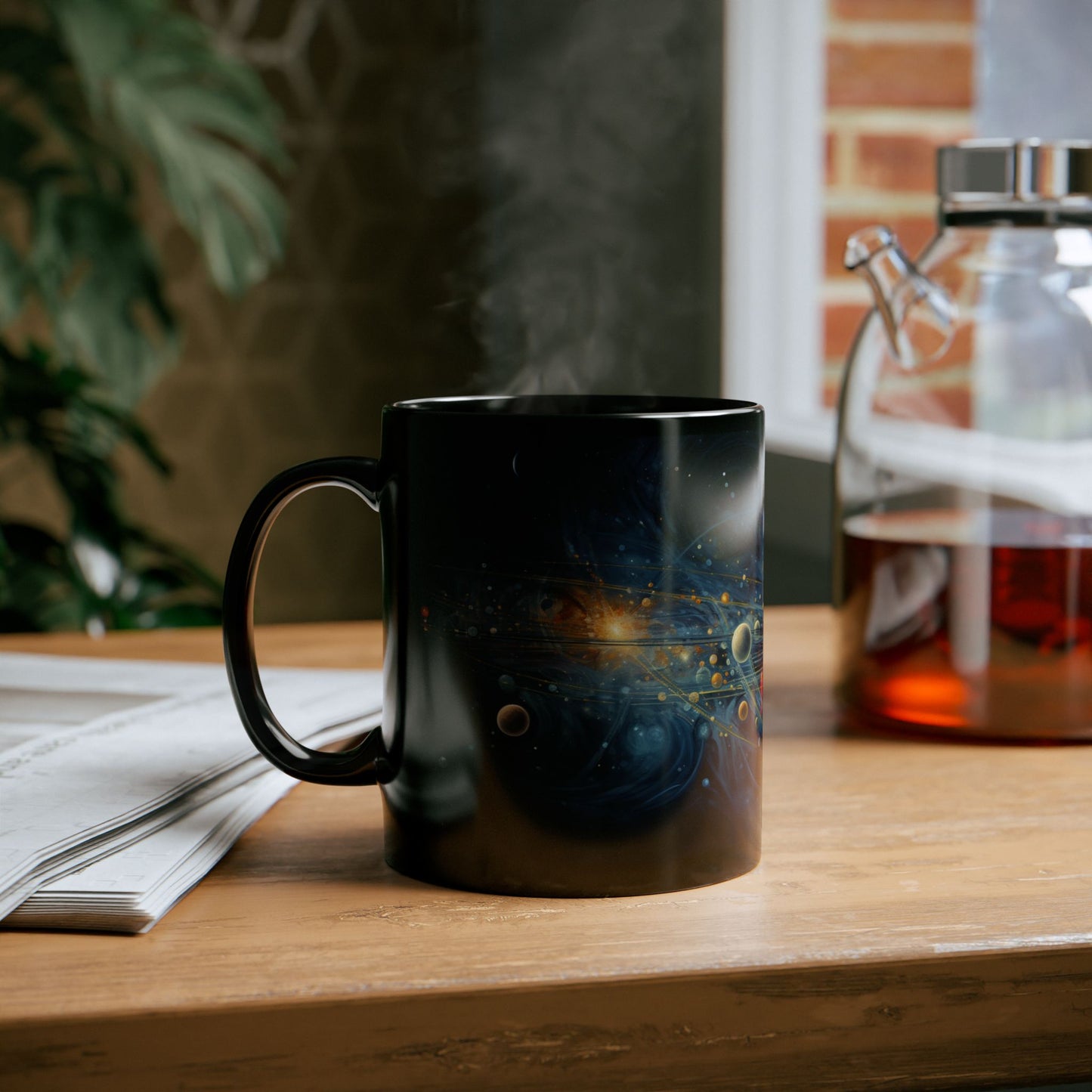 Galaxy In Motion, 11oz Black Mug