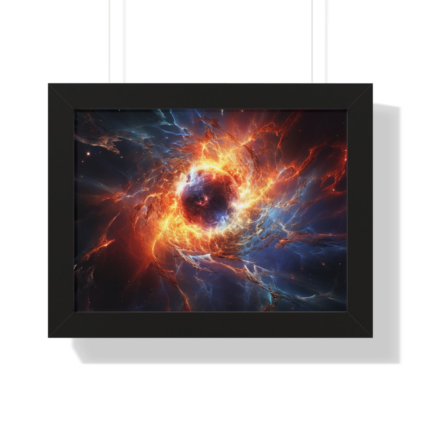 Framed Horizontal Poster, Space, Abstract, Artwork, Wall Art, Custom Made, Unique, Supernova