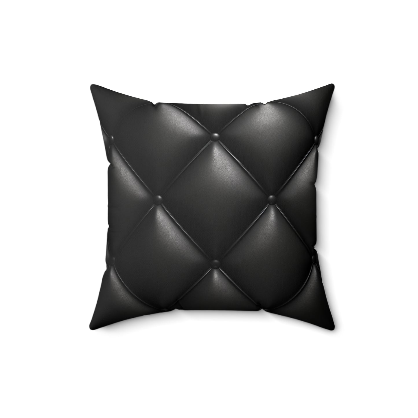 Spun Polyester Square Pillow, Black , Sleek, Design, Custom Made, Comfortable, Artistic, Bedroom, Comfort