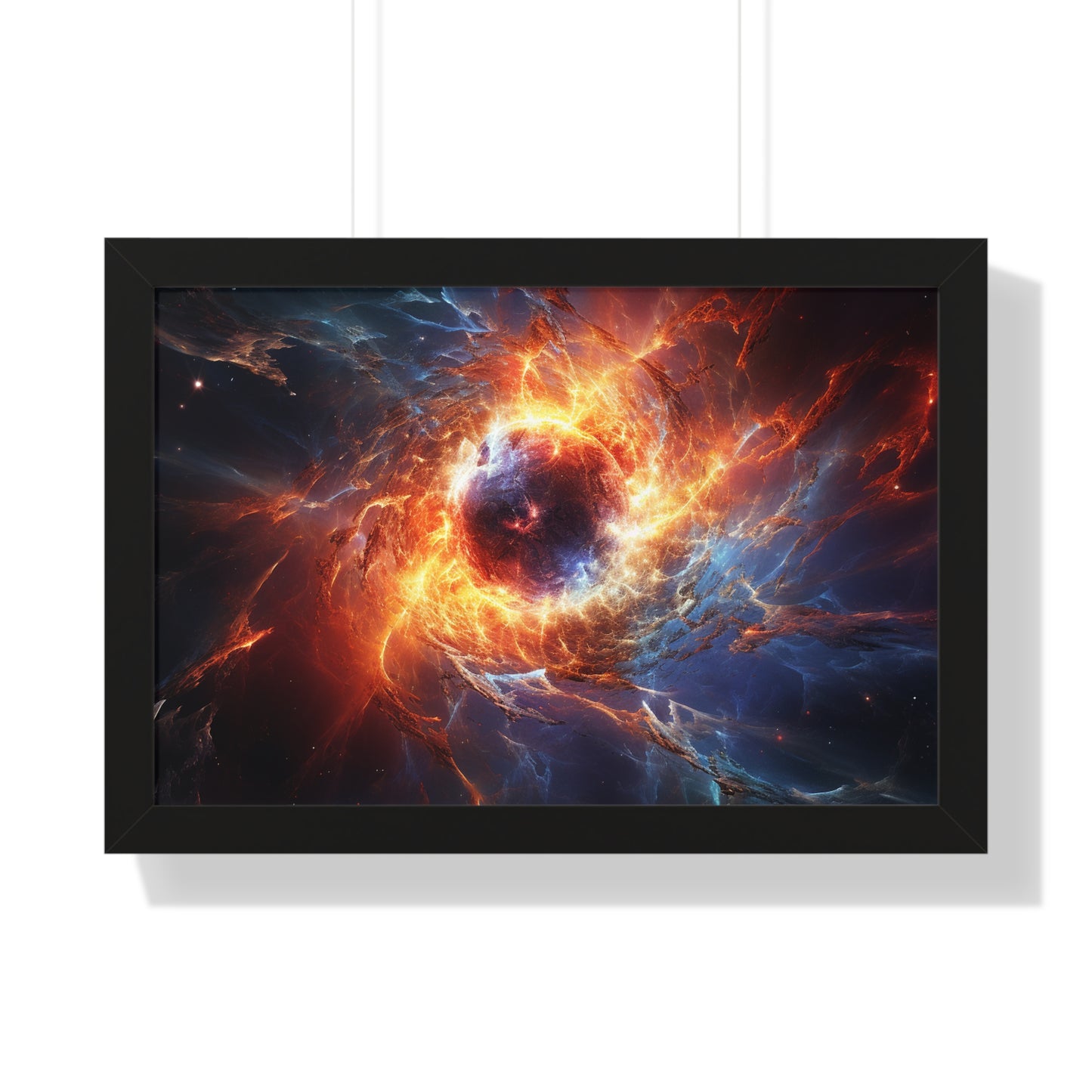 Framed Horizontal Poster, Space, Abstract, Artwork, Wall Art, Custom Made, Unique, Supernova