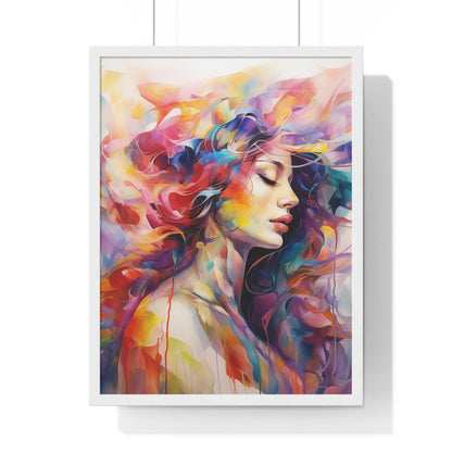 Premium, Framed, Vertical, Artwork, Poster, Femininity, Ethereal, Elegance, Divine, Unique, Custom, Abstract, Beauty, Women, Strength, Art