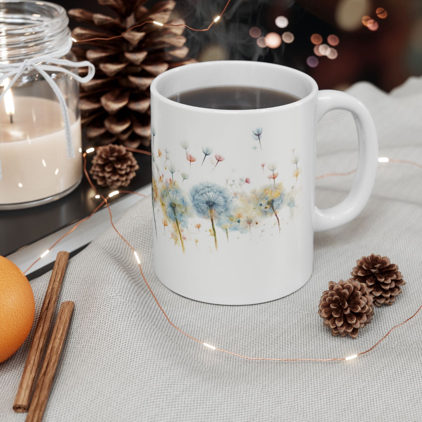 Whimsical Wishes: Custom Dandelion Mug 11oz