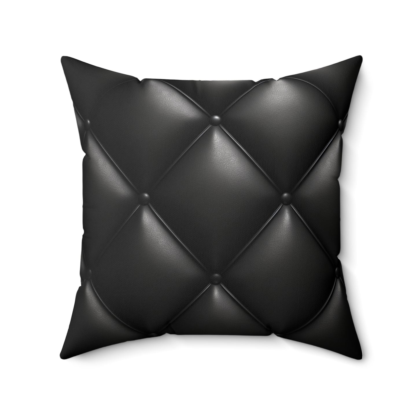 Spun Polyester Square Pillow, Black , Sleek, Design, Custom Made, Comfortable, Artistic, Bedroom, Comfort