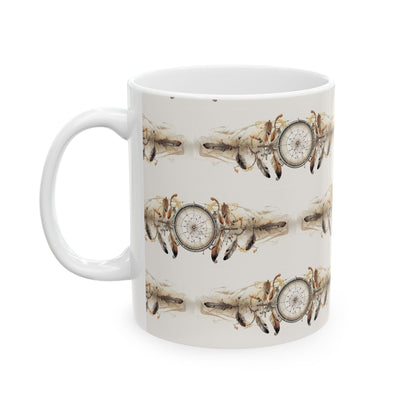 Coffee Cup Mug Pressed Dreamcatcher Ceramic Mug Art Custom Design Great Gift Indian Art