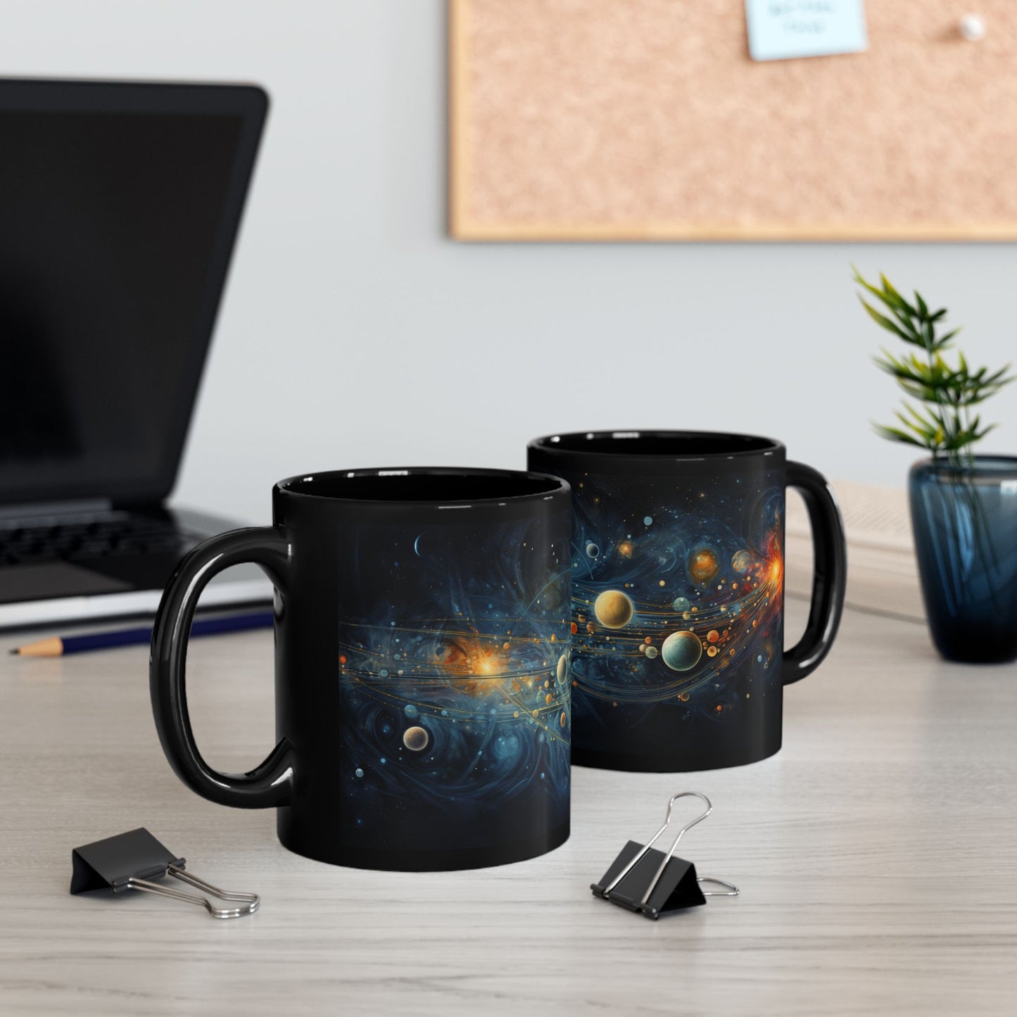 Galaxy In Motion, 11oz Black Mug