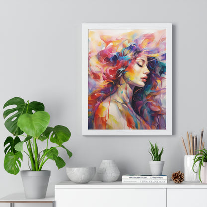 Premium, Framed, Vertical, Artwork, Poster, Femininity, Ethereal, Elegance, Divine, Unique, Custom, Abstract, Beauty, Women, Strength, Art