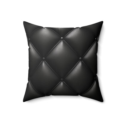 Spun Polyester Square Pillow, Black , Sleek, Design, Custom Made, Comfortable, Artistic, Bedroom, Comfort