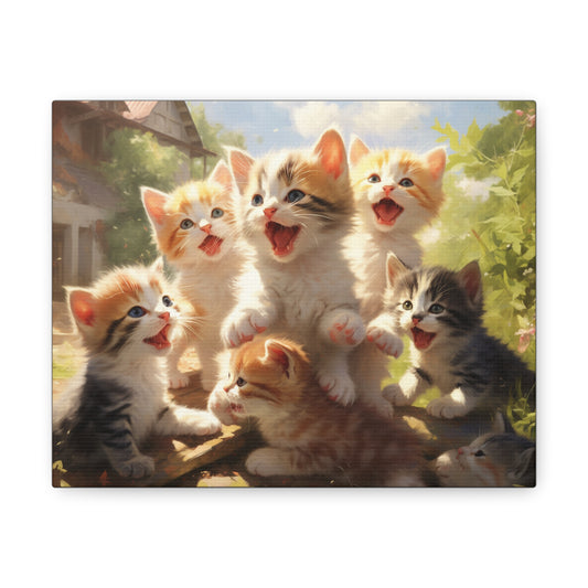 Custom Art Canvas Art Wall Art Cute Cats and Kitten Abstract Art Home decoration Decor