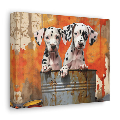 Canvas Abstract Art Wall Art Home decoration Custom Design Dalmatians Puppies Dog Lovers