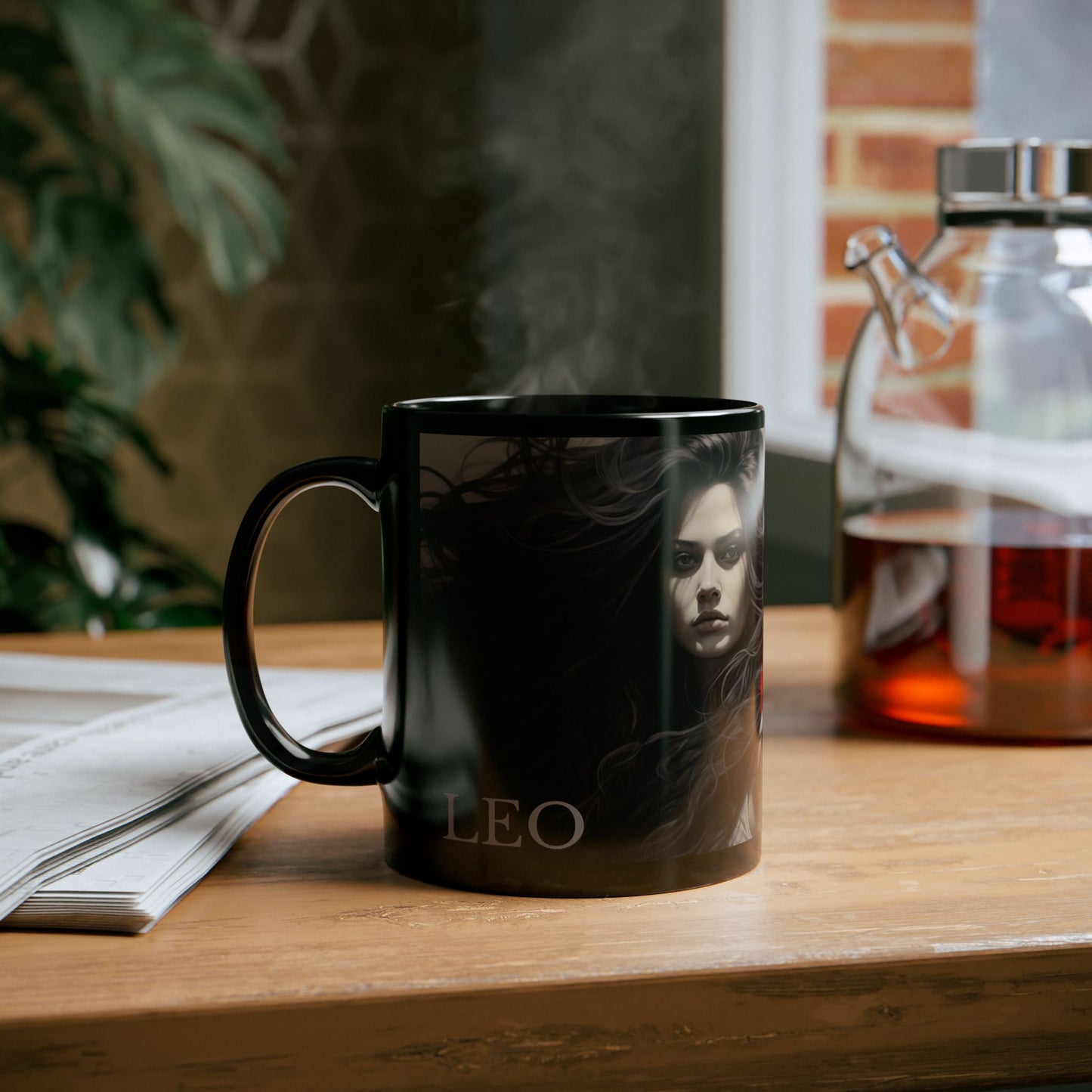 Leo Mug, Zodiac Mug, Lion Mug, Zodiac Sign Mug, Artistic Leo Mug, Horoscope Mug, Leo Strong Mug, Space Mug, Celestial Mug