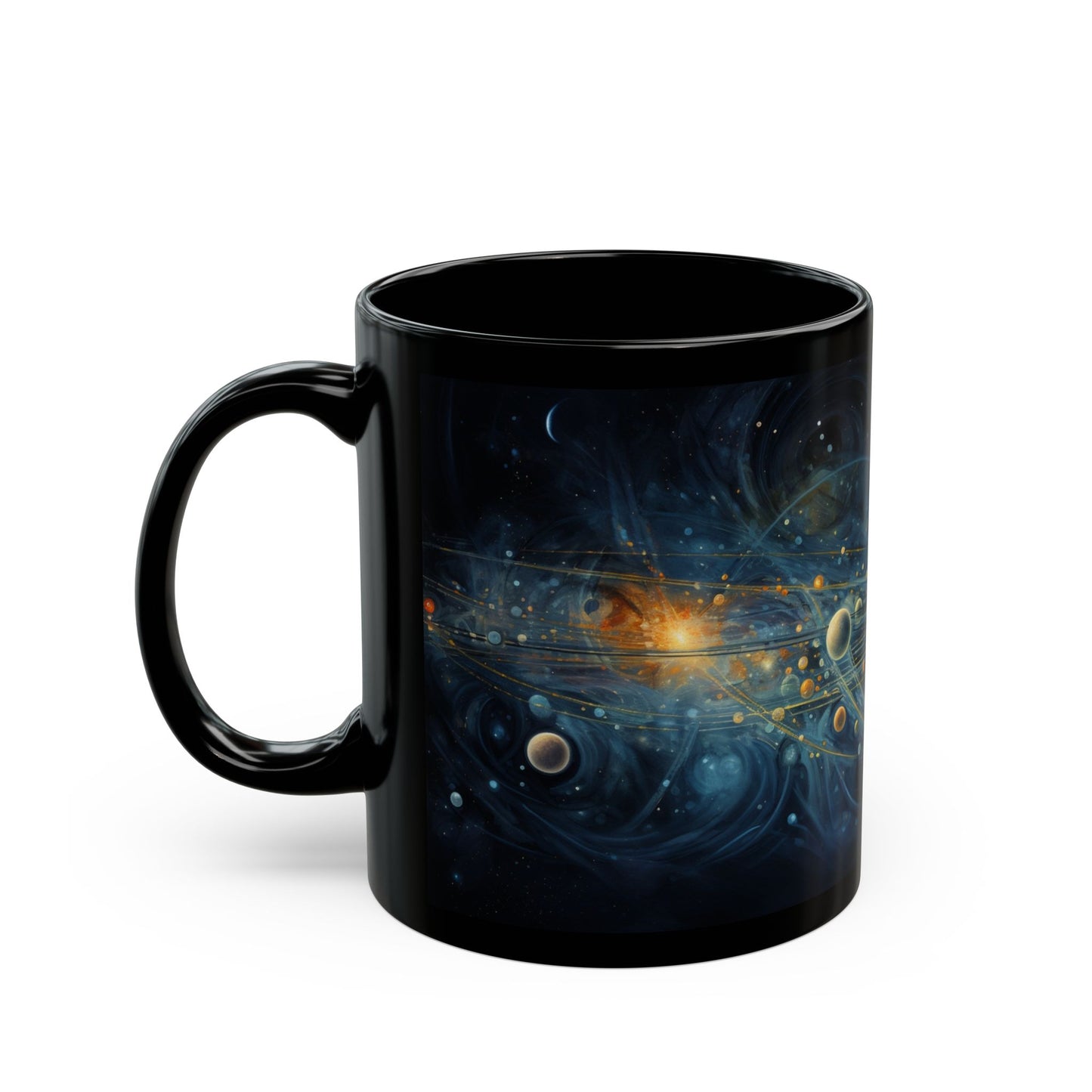 Galaxy In Motion, 11oz Black Mug