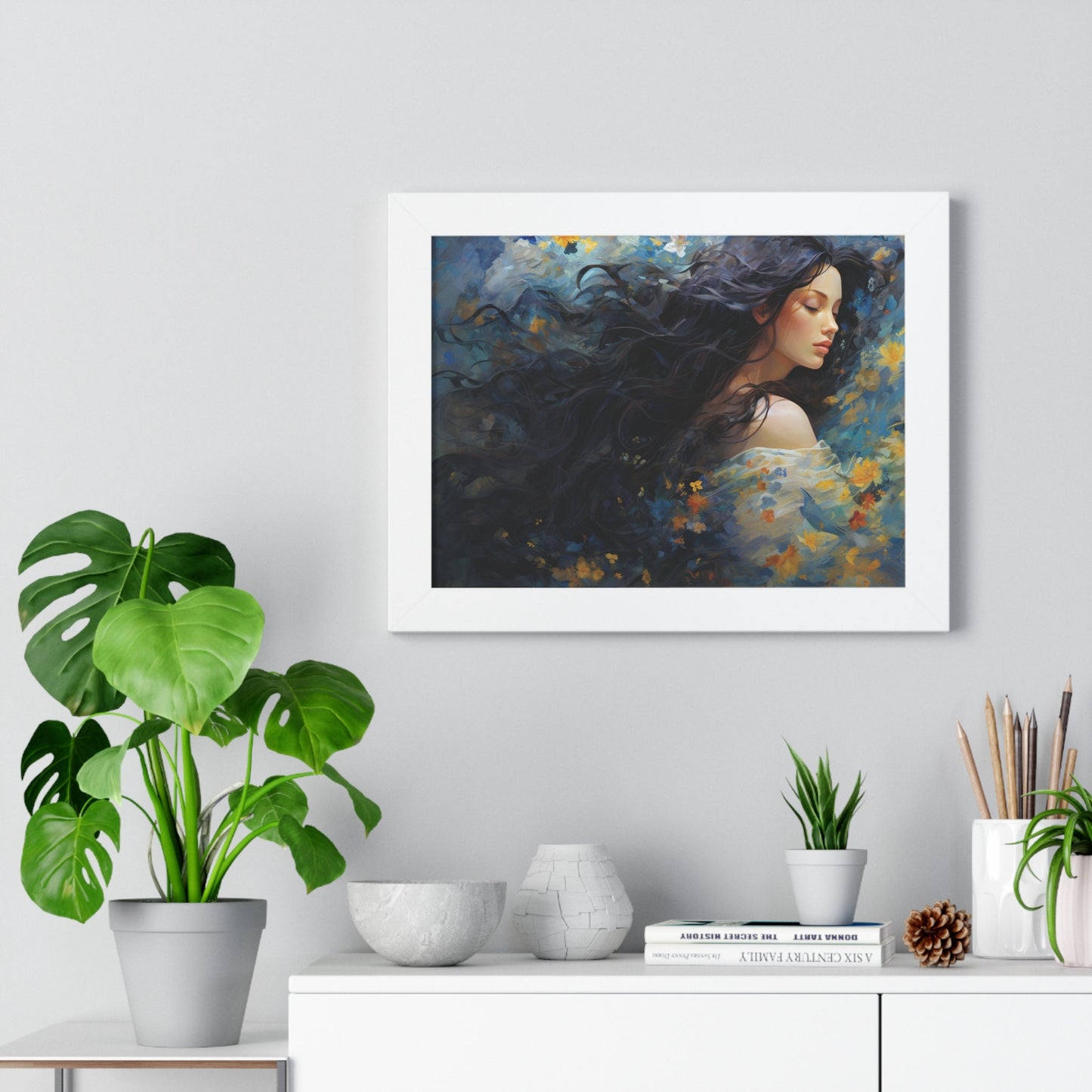 Ethereal Whispers – Framed Artwork for Elegant and Serene Home Decor