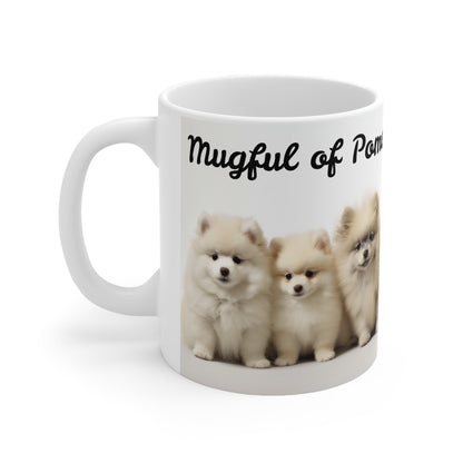 Pomeranian Puppies Ceramic Mug – Adorable Fluffy Delight