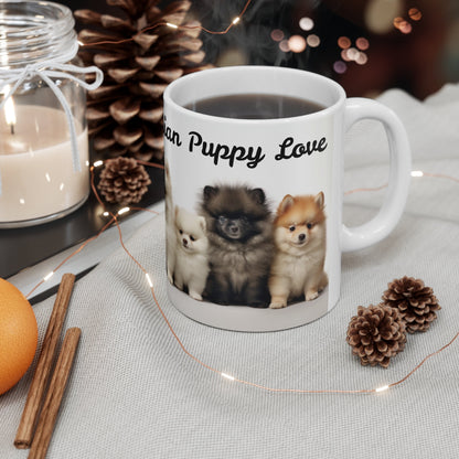 Pomeranian Puppies Ceramic Mug – Adorable Fluffy Delight