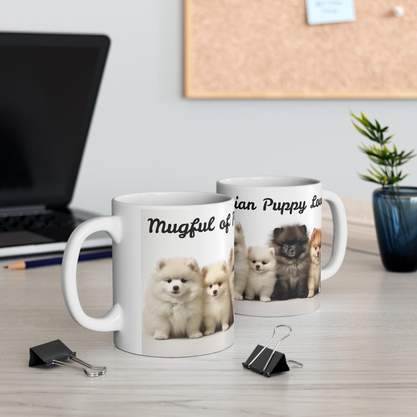 Pomeranian Puppies Ceramic Mug – Adorable Fluffy Delight