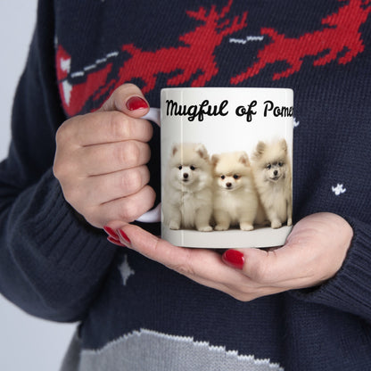 Pomeranian Puppies Ceramic Mug – Adorable Fluffy Delight