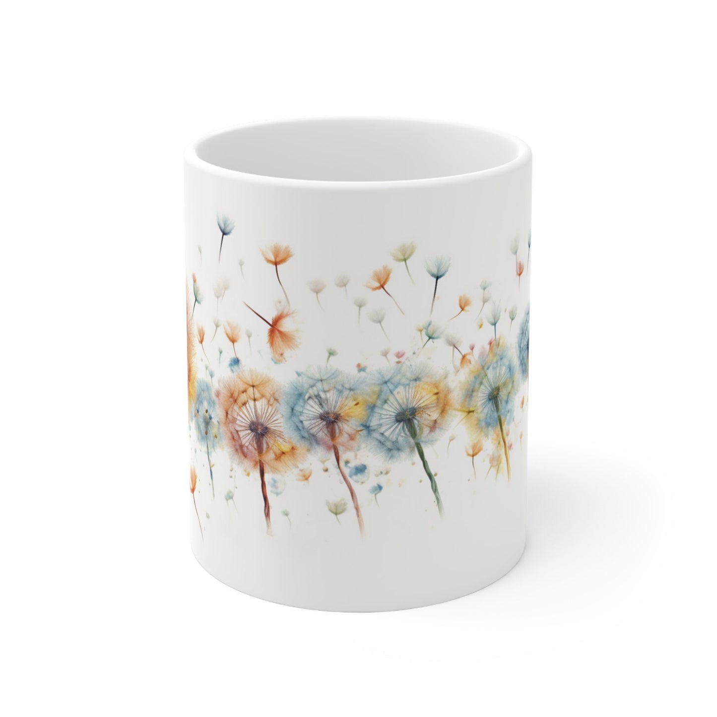 "Whimsical Wishes: Custom Dandelion Mug" – 11oz Ceramic Mug