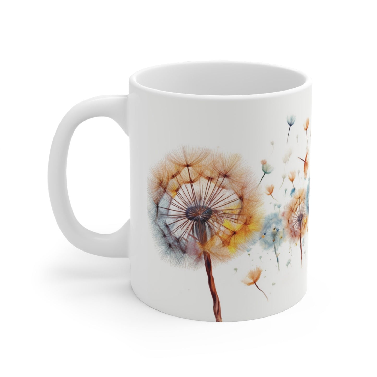 "Whimsical Wishes: Custom Dandelion Mug" – 11oz Ceramic Mug