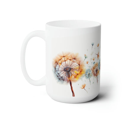 Whimsical Wishes: Custom Dandelion Mug – Sip the Magic of Nature