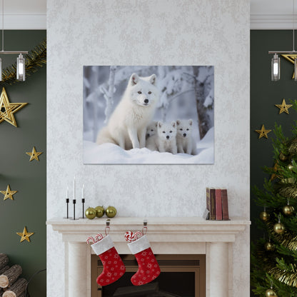 Arctic Majesty: Guardians of the Frost – Captivating Arctic Wildlife Canvas Art