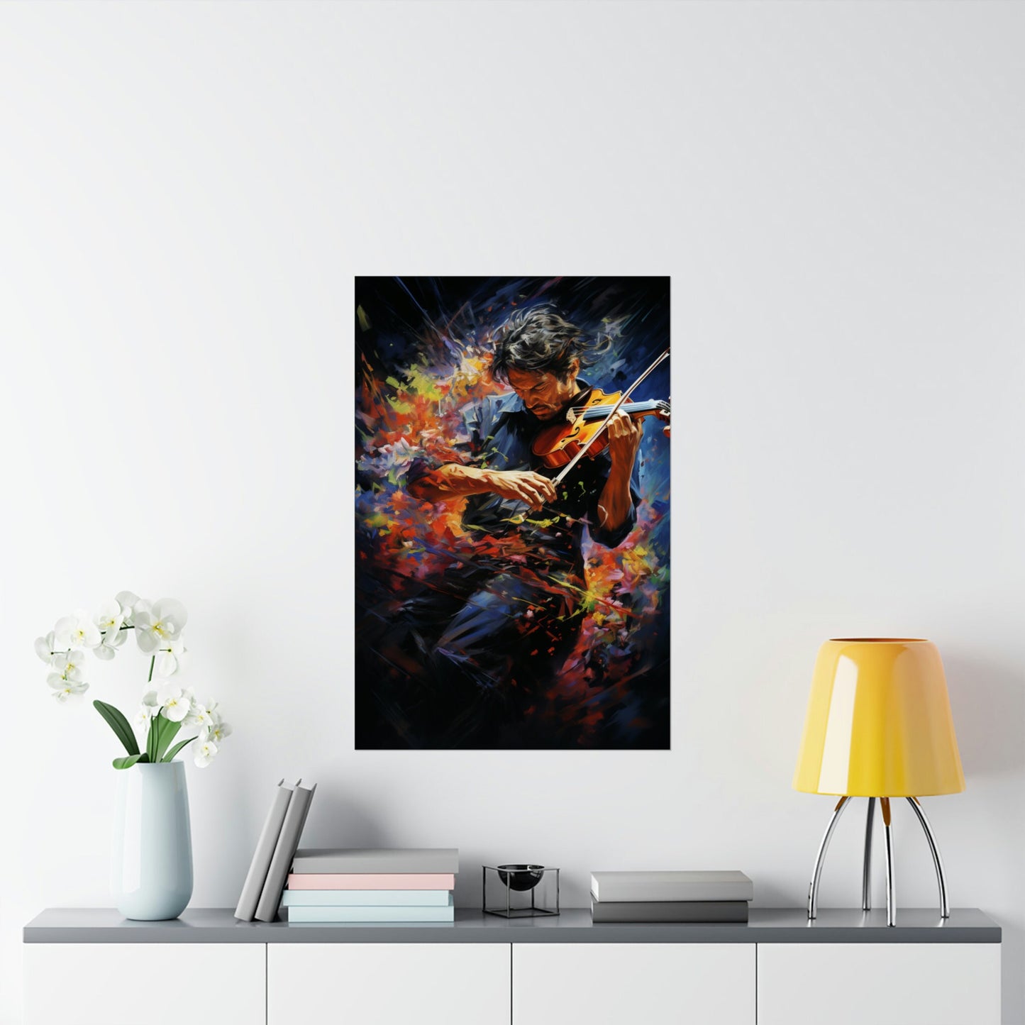 "Symphony of Strings: The Passion of Music" Violinist Art Print