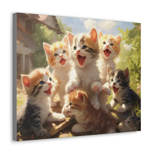 Feline Friends: Symphony of Joy – Heartwarming Cat-Themed Artwork