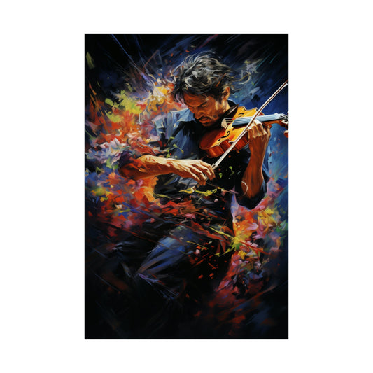 "Symphony of Strings: The Passion of Music" Violinist Art Print