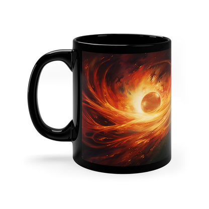 "Solar Flare Symphony" Vibrant Ceramic Mug – 11oz