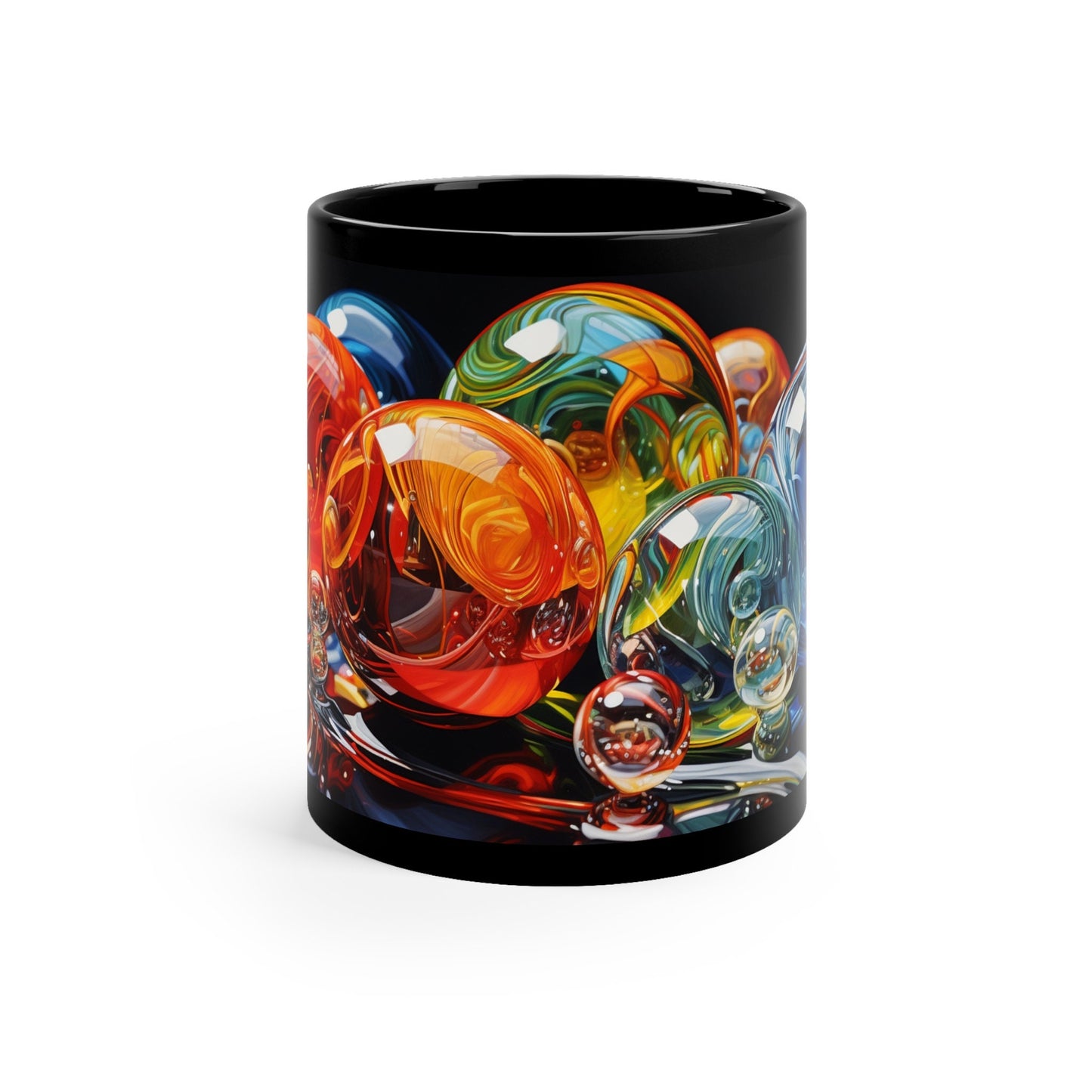 Colorful Bubble Mug – Custom Ceramic Coffee Cup with Abstract Design