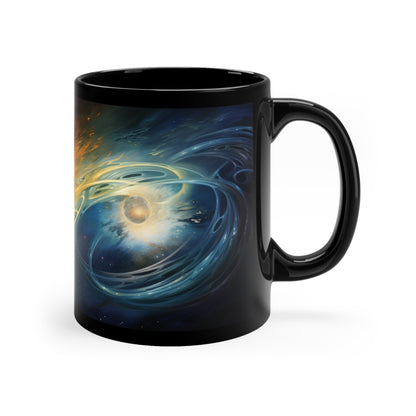 "Solar Flare Symphony" Vibrant Ceramic Mug – 11oz