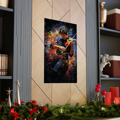 "Symphony of Strings: The Passion of Music" Violinist Art Print