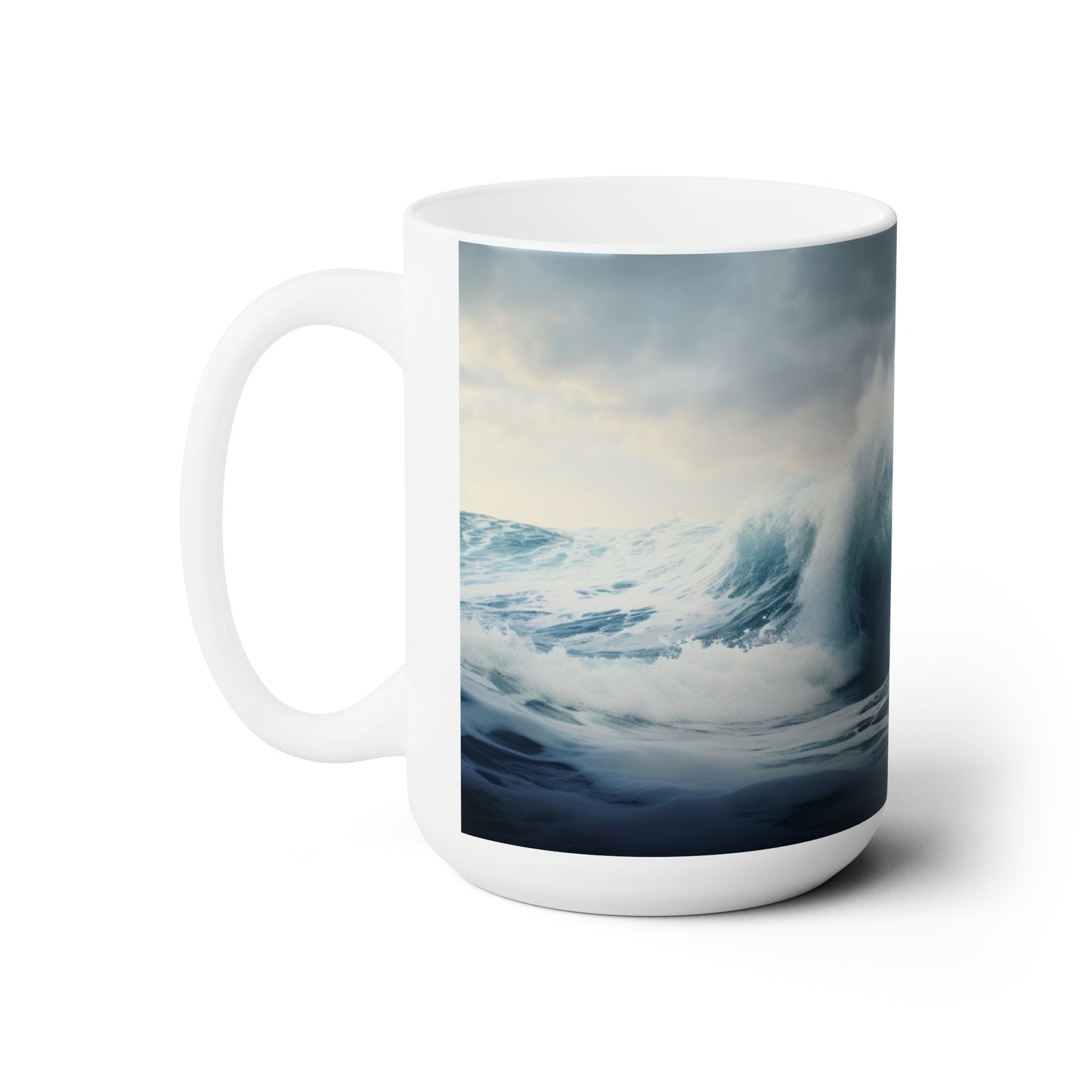 Ocean Waves Ceramic Coffee Mug – Perfect Gift for Surfers and Beach Lovers