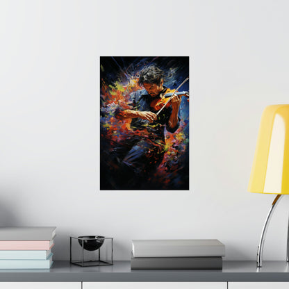 "Symphony of Strings: The Passion of Music" Violinist Art Print