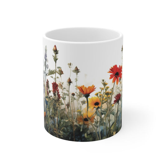 Blooming Beauty: Custom Flower Mug – Personalized 11oz Masterpiece