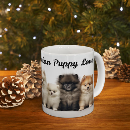 Pomeranian Puppies Ceramic Mug – Adorable Fluffy Delight