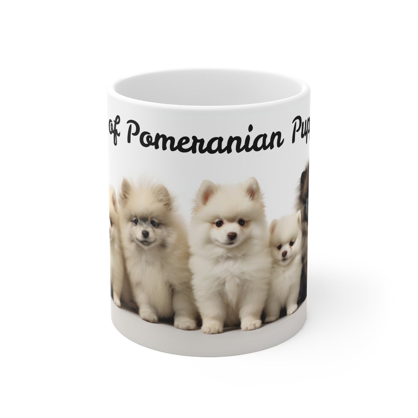 Pomeranian Puppies Ceramic Mug – Adorable Fluffy Delight