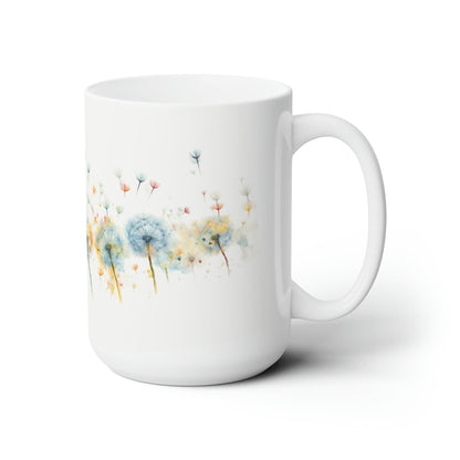 Whimsical Wishes: Custom Dandelion Mug – Sip the Magic of Nature