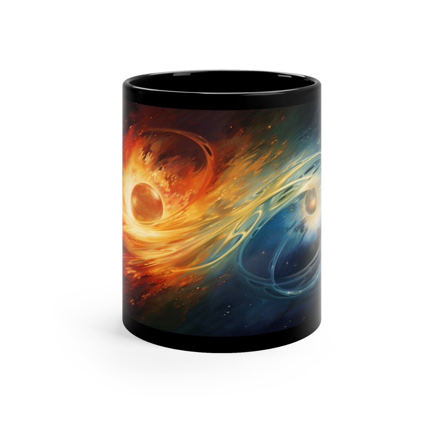 "Solar Flare Symphony" Vibrant Ceramic Mug – 11oz