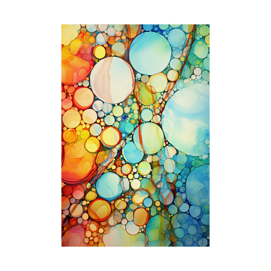 Celestial Bubbles – Abstract Masterpiece of Color and Creativity