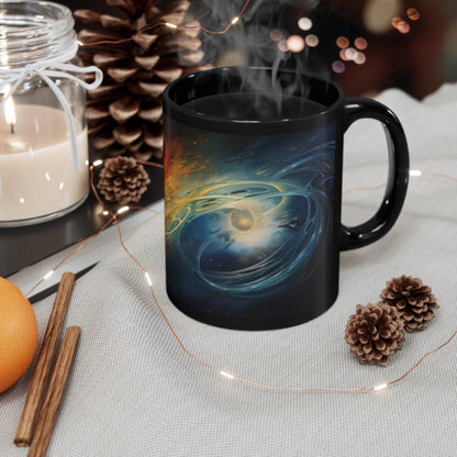 "Solar Flare Symphony" Vibrant Ceramic Mug – 11oz